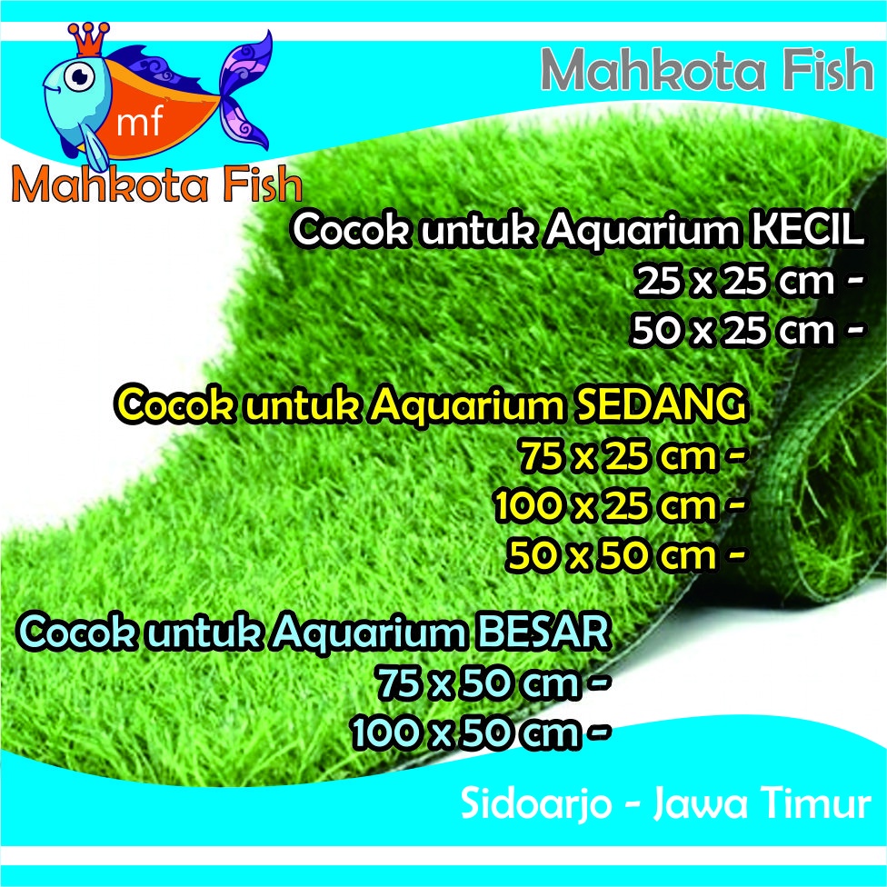 Rumput Aquarium Sintesis (Cocok Untuk AQUARIUM BESAR) | Mainan Rumput Aquascape | Tanaman Hias Aquarium