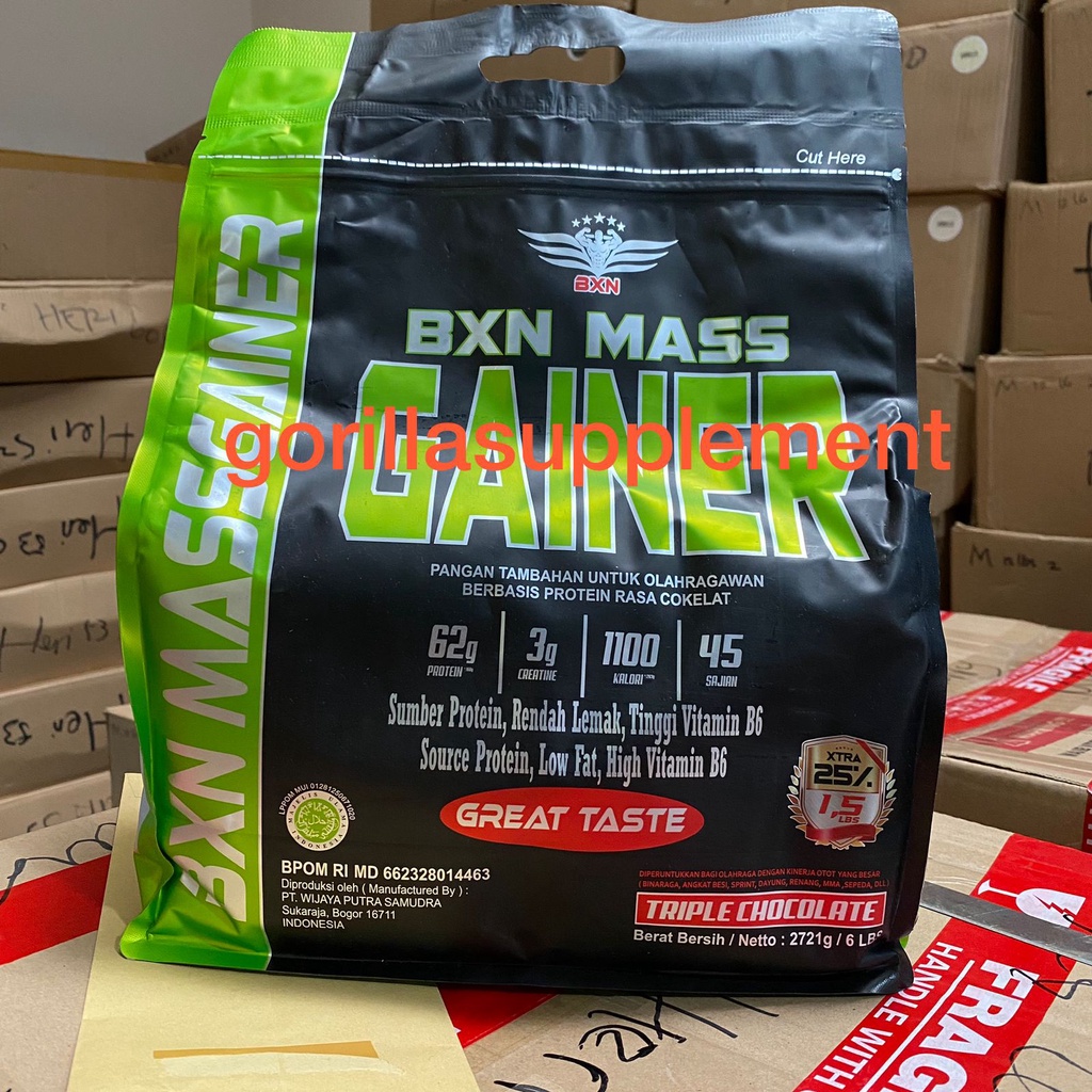 BXN Mass Gainer 7.5Lbs 7.5lb Body Xtreme Nutrition BPOM HALAL MUI Susu Penggemuk Badan Weigh Gainer Suplemen Supplement Fitness Bulking