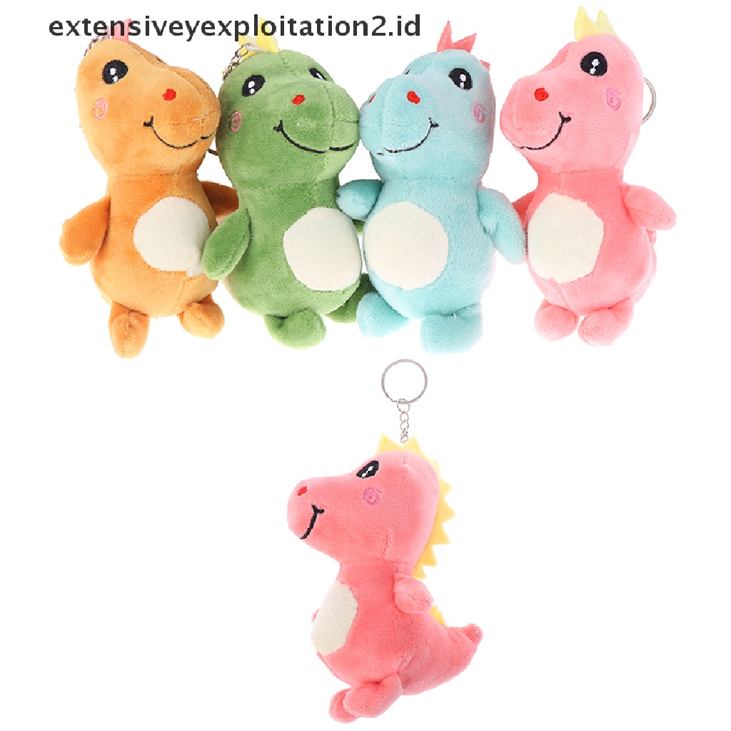 Mainan Boneka Stuffed Plush Dinosaurus 12cm Dengan Gantungan Kunci Untuk Hadiah