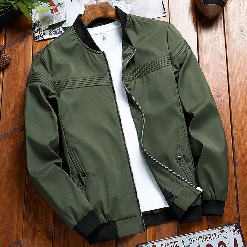 Jaket Pria Bomber Casual Jaket Pria Pamplet Garis Jaket Pria Keren Casual
