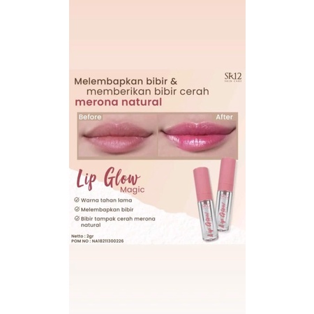 LIP GLOW SR12 Bibir Glossy Lip Gloss Lipglow Magic SR12 Skincare Serum Pelembab Bibir Aman BPOM Original