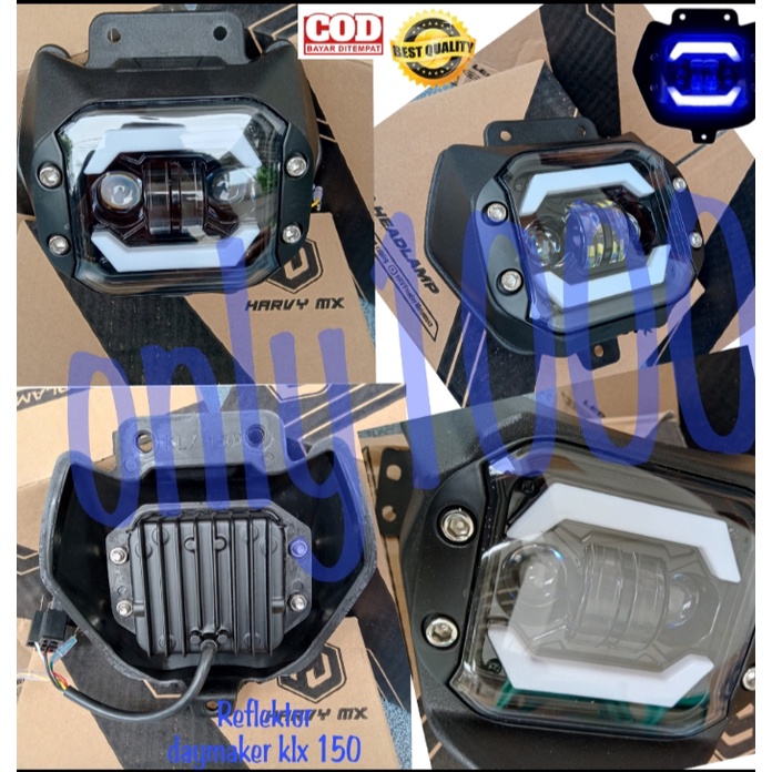 REFLEKTOR DAYMAKER KLX BF LAMPU MOTOR HEADLAMP KLXBF TRAIL SUPERMOTO MOTOCROSS