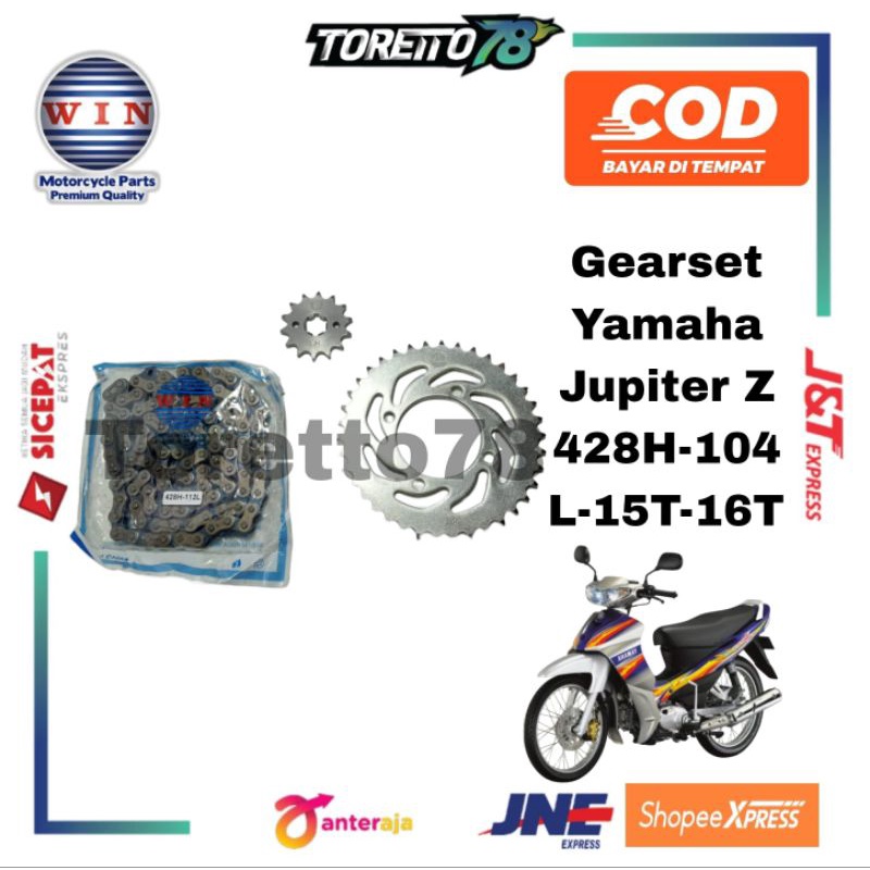 Gearset Paket 1 Set Lengkap 3 Barang Yamaha Jupiter Z