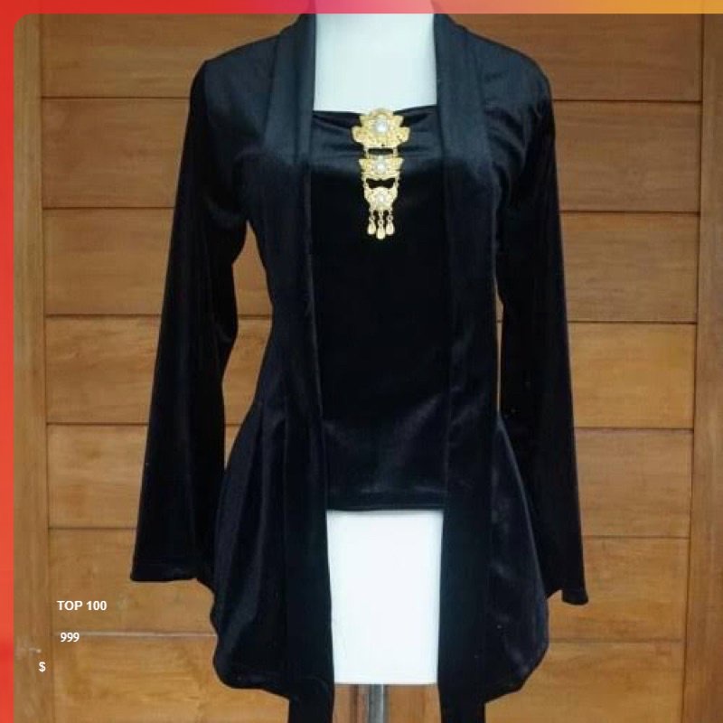 Kebaya Wanita Bludru Kebaya Kutu Baru / Kebaya Bludru Kutu Baru (Size Lengkap) Kebaya Bludru