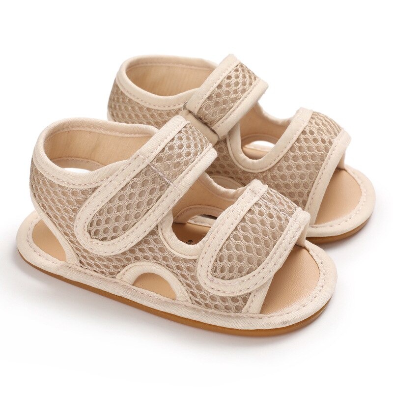 Sandal Bayi Laki Laki Perempuan Umur 0 6 12 14 Sendal Bayi Laki Laki Perempuan 1 Tahun Sepatu Sendal Bayi Laki Laki Perempuan-Cream