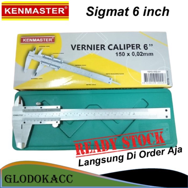 

Jual Sigmat Original KENMASTER 6 INCH Vernier Caliper jangka sorong Diskon