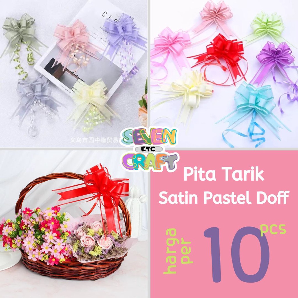 

Pita Tarik Serut Satin Pastel Doff 32 mm 10 pcs