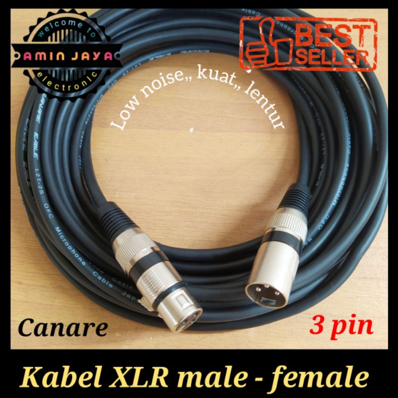 Kabel jack xlr male to female kabel canare 10 meter