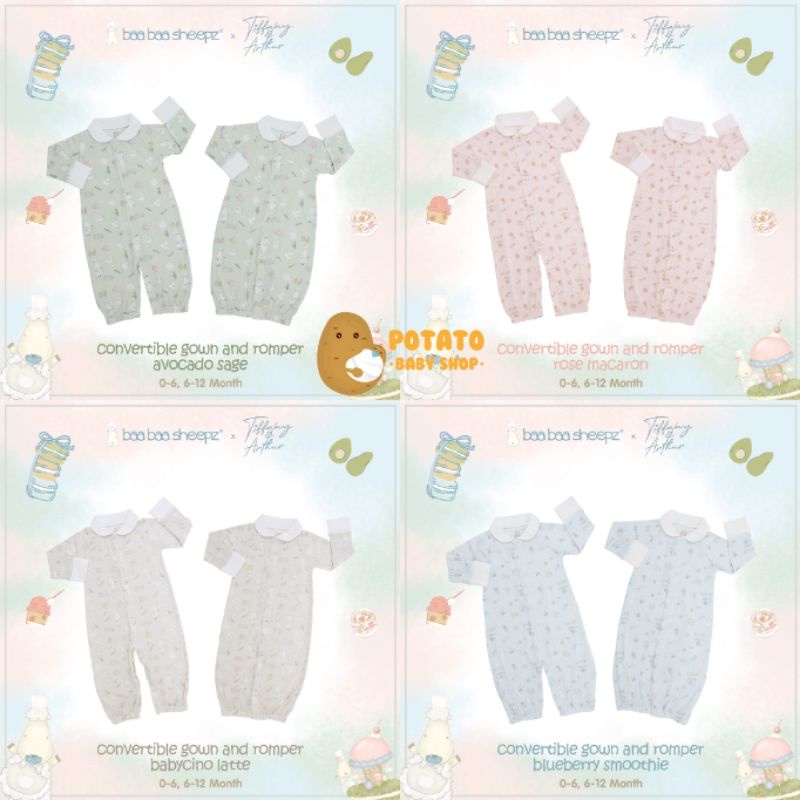 Baabaasheepz Convertible Gown &amp; Romper X Tiffany Arthur - Romper Gaun Baabaasheepz