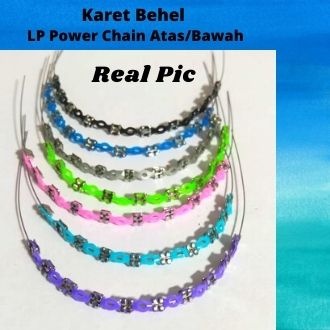 Behel gigi lepas pasang power chain/Behel lepas pasang karet power chain murah isi 10-bracket
