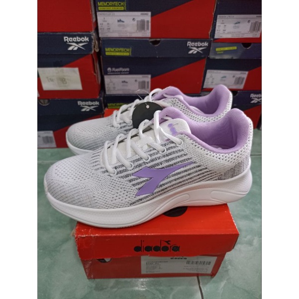 DIADORA EDEL Sepatu Original Wanita Putih Lilac