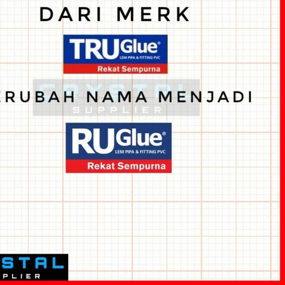

Lem RUGlue KALENG 400 gram / untuk Pipa PVC / TRUGlue RUCIKA