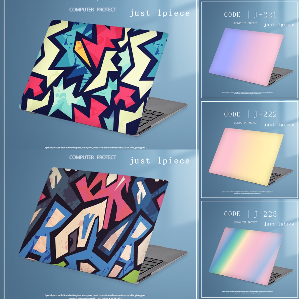 1pc Universal Bebas Potong (CODLaptop Decals Colorful Marbel Granit Tekstur Laptop Decor Sticker Skin Full Cover Sticker