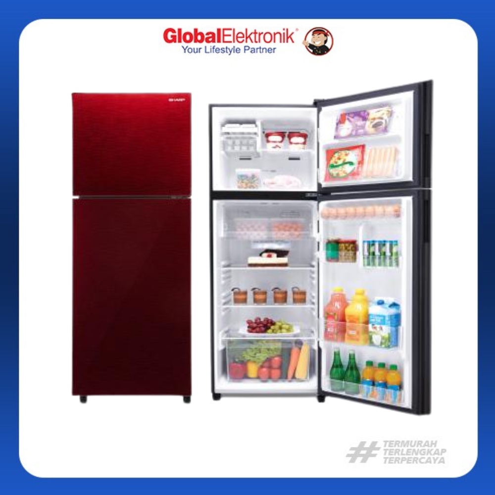SHARP KULKAS LEMARI ES 2 PINTU SJ 326 XG