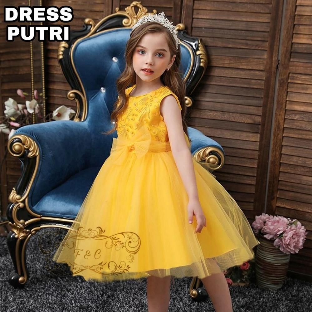 Terbaik Bisa Bayar Di Tempat /Cod / Putri Kids  / Baju Gaun Anak Perempuan / Gaun Anak Perempuan 5 T