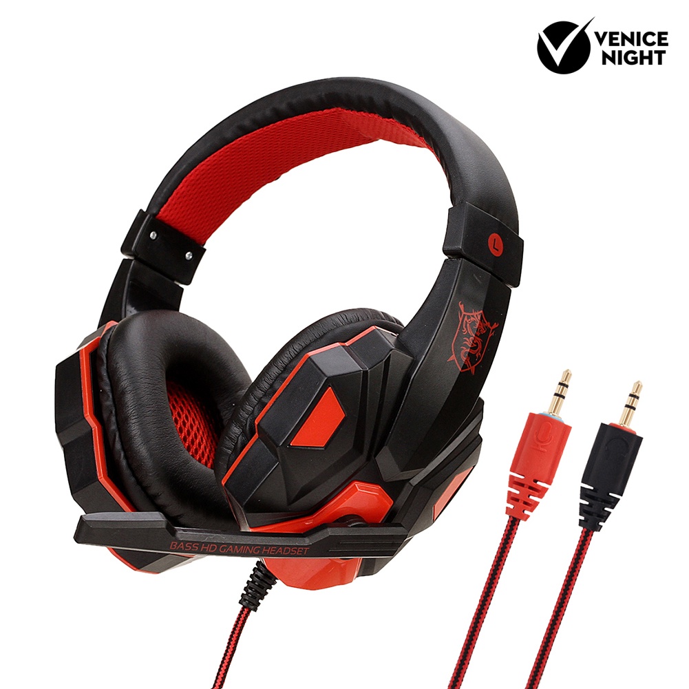 (VNEP) (Berkabel) Soyto SY830MV Stereo Gaming Headset Kontrol Volume Headphone dengan Mic untuk PC