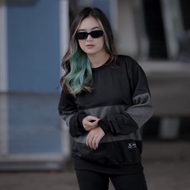 BRCO Sweater Crewneck Combinasi Pria Wanita