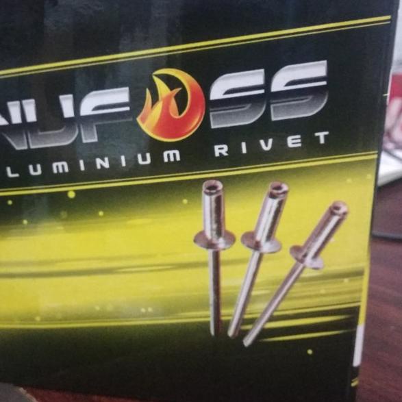 NUFFOS PAKU RIVET 4 MM - BLIND RIVET 4 MM x 12.7 MM - NUFFOS 550