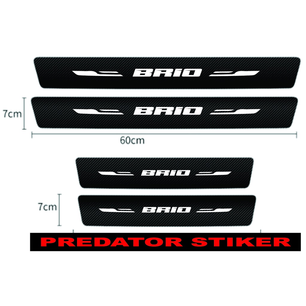4 pecs sticker carbon 3D sticker pengaman pintu mobil honda brio sticker carbon honda brio sticker m
