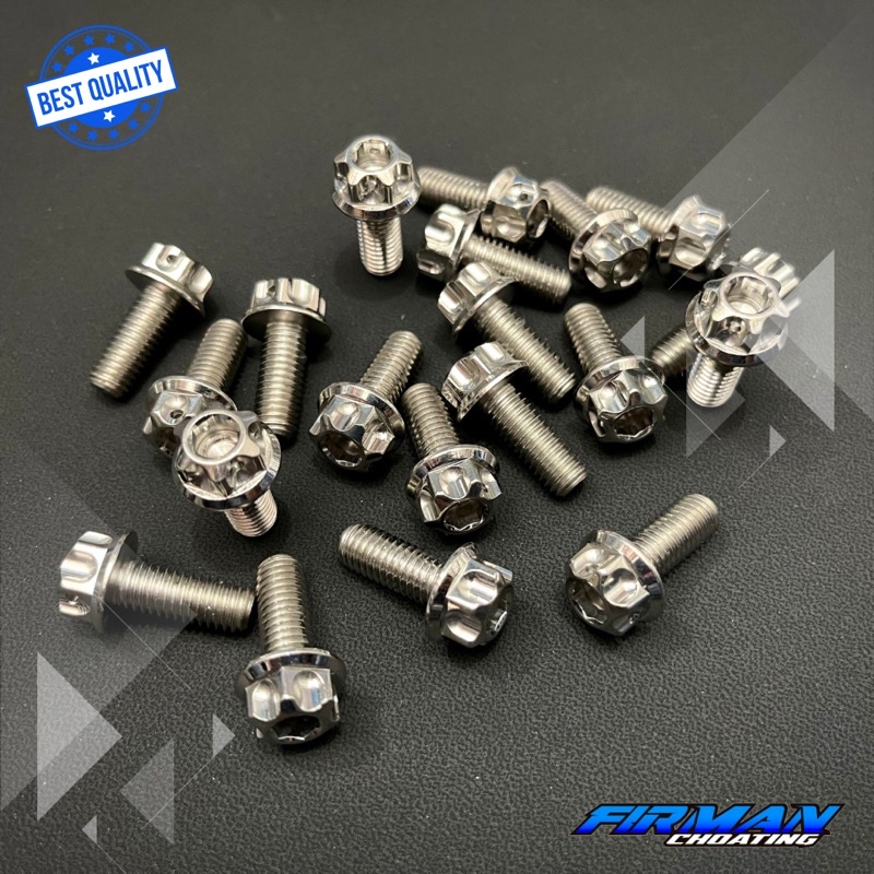 PROBOLT BAUT SELAHAN RX KING RXS YT115 M8x20 DRAT 12 2CM 1 KUNCI &amp; 2 KUNCI (Harga 1 Biji)