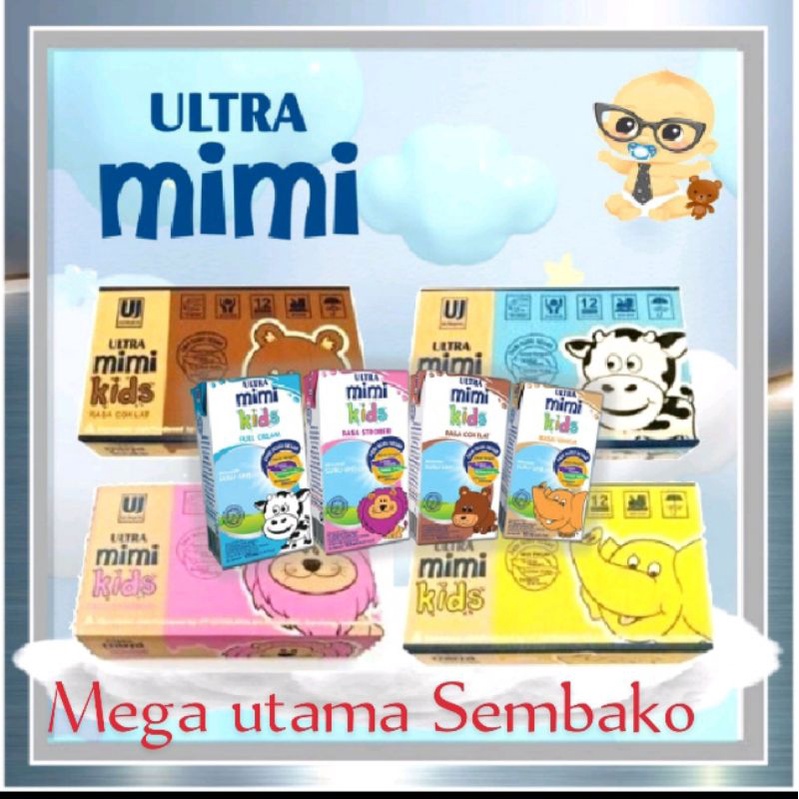 

Susu Ultra Mimi 125 ml Susu UHT Mimi kids ALL VARIAN / ULTRAMILK MIMI 125ML 1 DUS ISI 40PCS MURAH Full cream coklat stroberi vanila