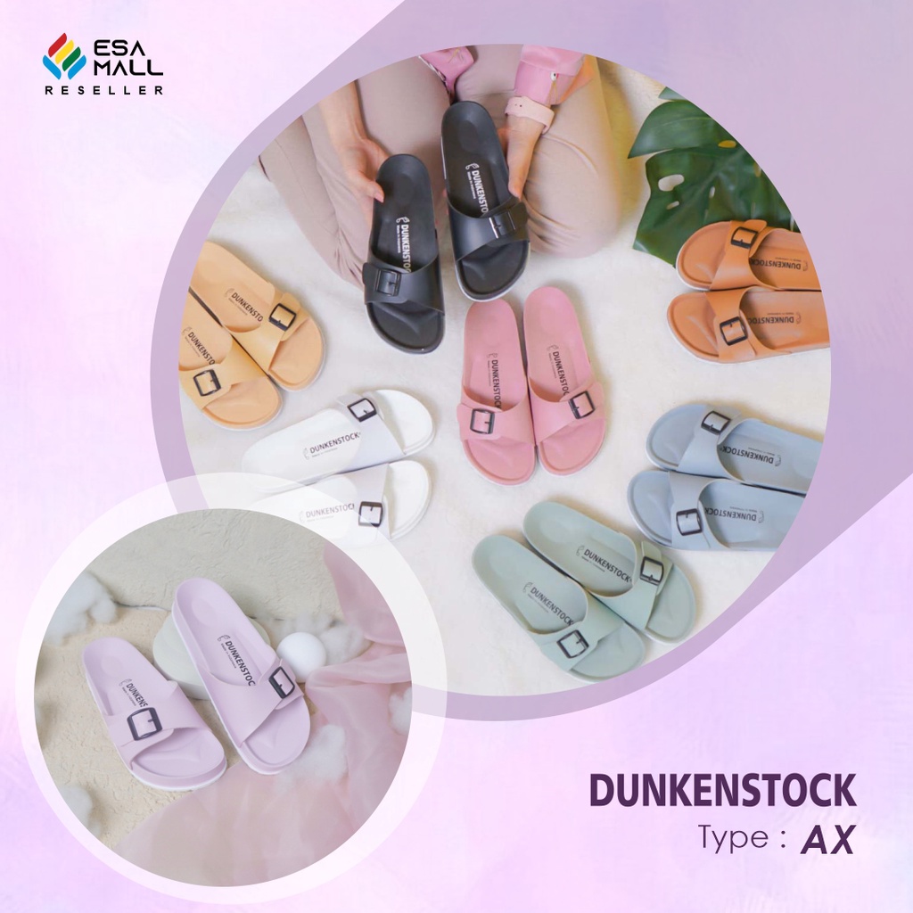 DUNKENSTOCK AX sandal wanita sendal slip on cewe sendal warna warni