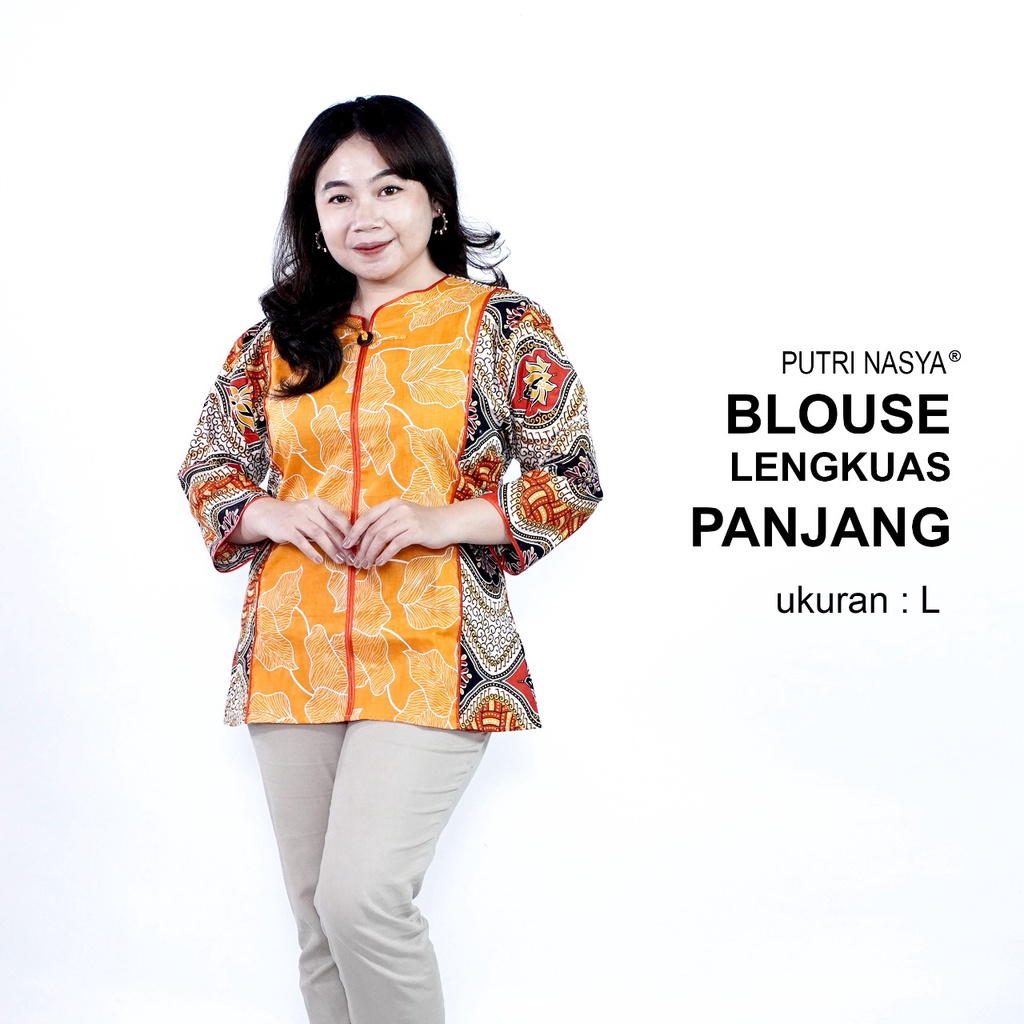 Blouse Batik Big Size LD 140 Wanita Atasan Batik Jumbo L-XL-2L-3L-4L-5L-6L-7L Model Blus Jumbo Kerja Batik / Atasan Big Size Kerja Kantor Wanita / Pakaian Seragam Batik Kekinian Formal Super Big Wanita / Blus Batik Bahan Katun Terkini Modern Kasual