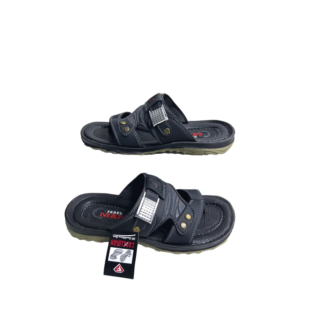 SANDAL PRIA MODEL BARNET BAHAN KULIT BERKUALITAS DI LRSCOLLECTION