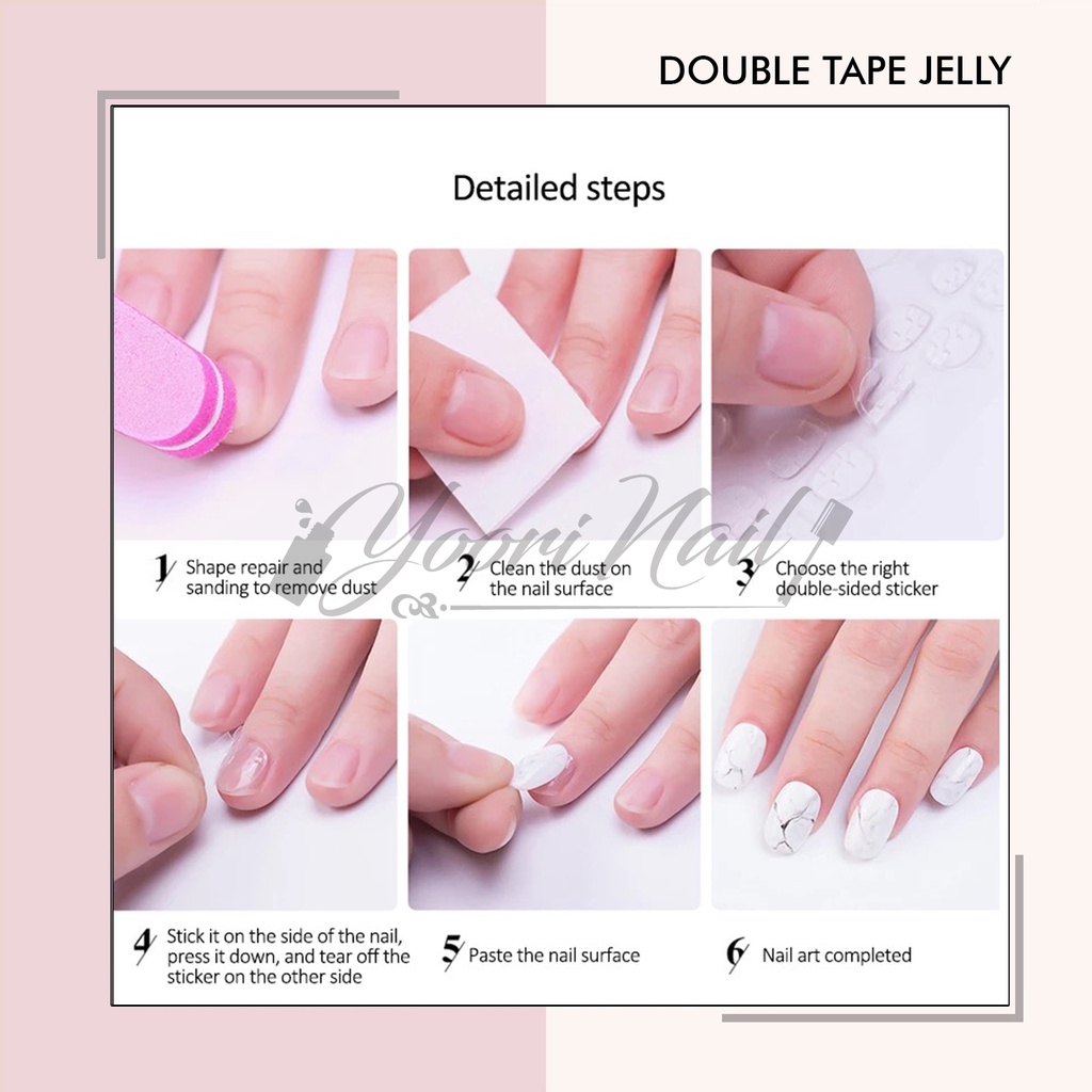 Double tape fake nails doubletape kuku palsu lem kuku nail glue murah