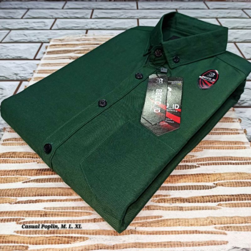 Kemeja Pia Polos  Lengan Pendek Army Hem Formal M L XL Kemeja Pendek Pria Polos