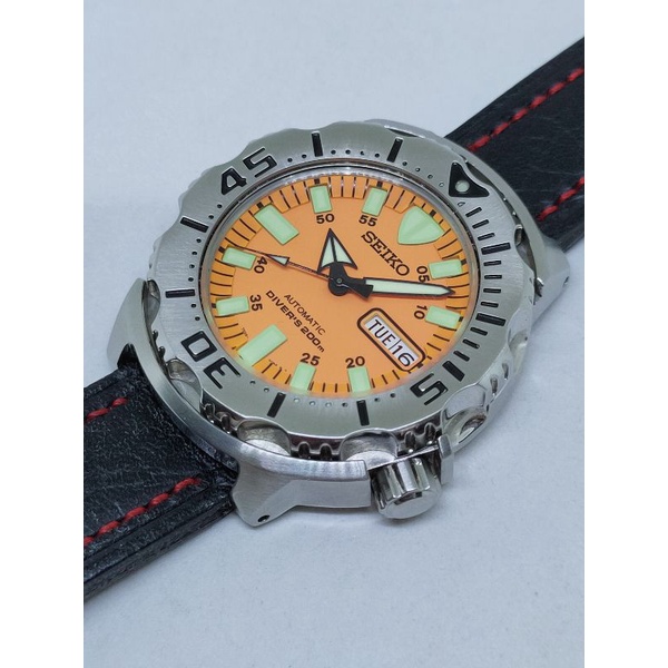 Seiko diver orange monster gen 1 automatic divers 200m original firstgen jam tangan antik arloji vin