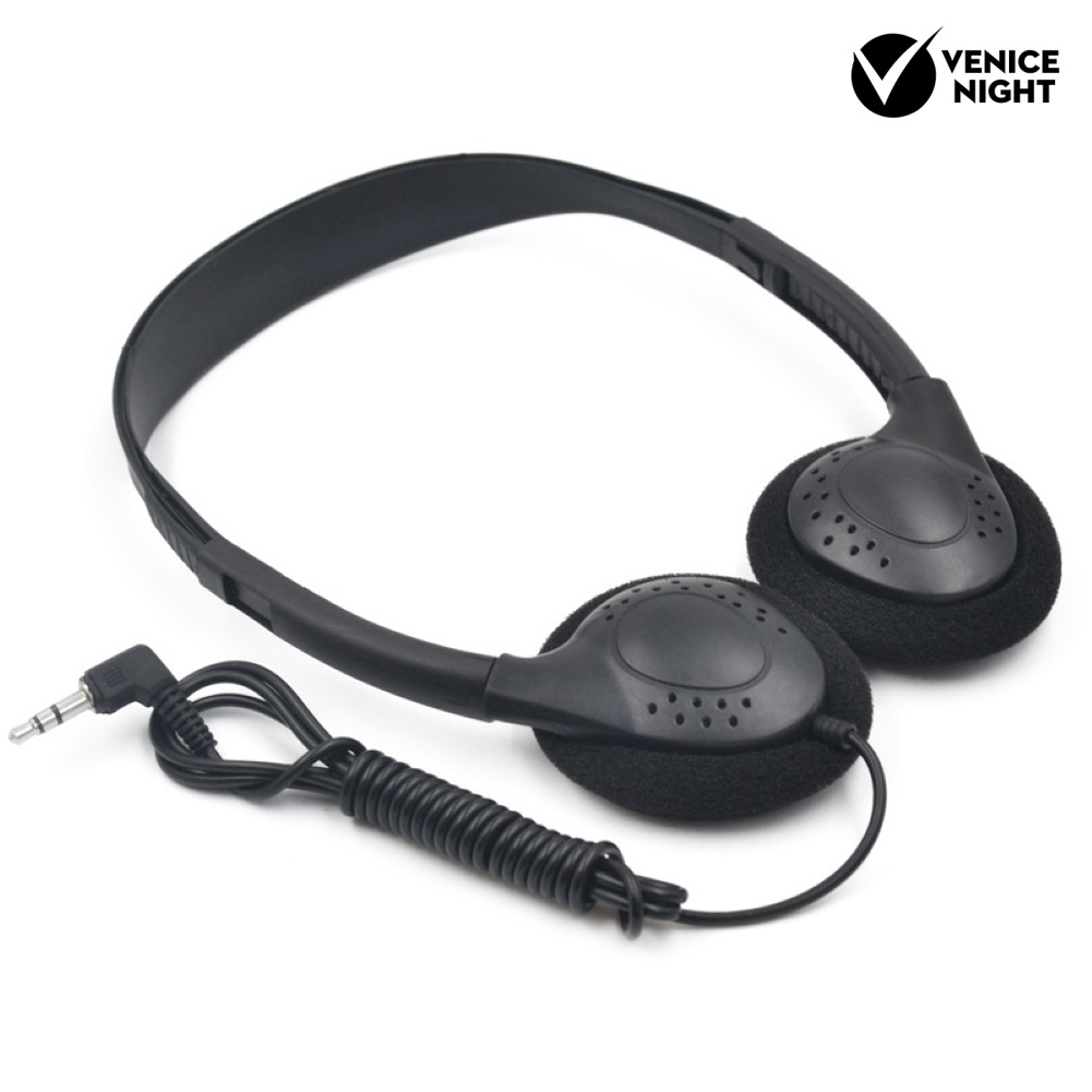 (VNEP) (Berkabel) Universal 3.5mm Plug Lembut Earmuff Musik HiFi Gaming Headset Headphone