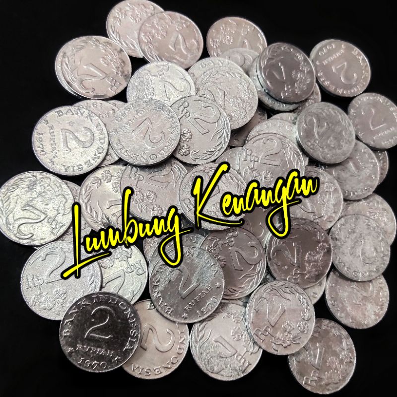 uang kuno 2 Rupiah koin Tahun 1970