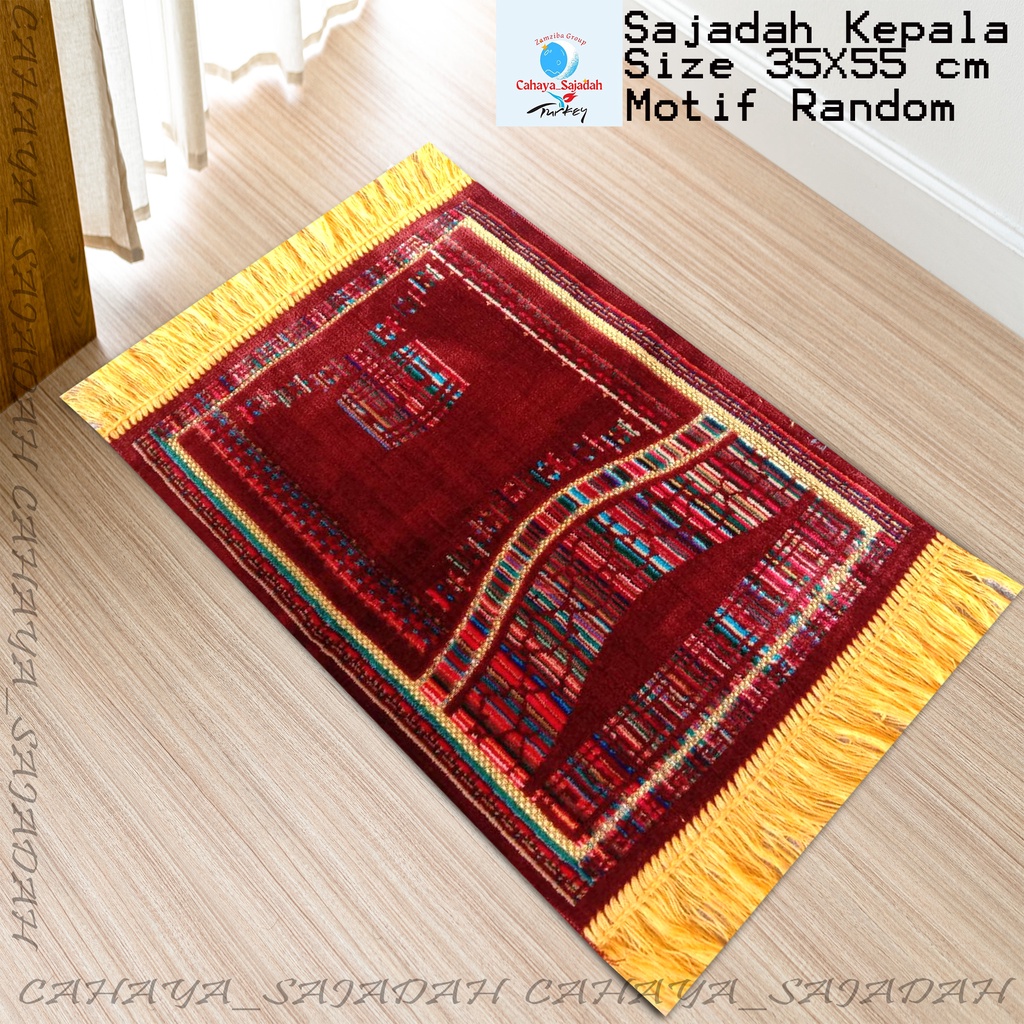 Sajadah Travel/Sajadah mukena Uk. 35*55 CM Sajadah Bludru Sajadah Sujud Muka Anak Kepala Travel