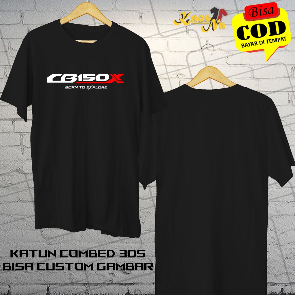 Kaos Pria Dewasa Cb 150 X Born To Explore Logo - Kaos_Na