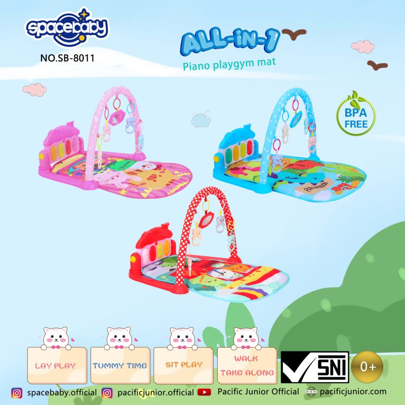 Spacebaby SB8011/ SB8013/SB8017 Piano Playgym (Playmat) 0m+