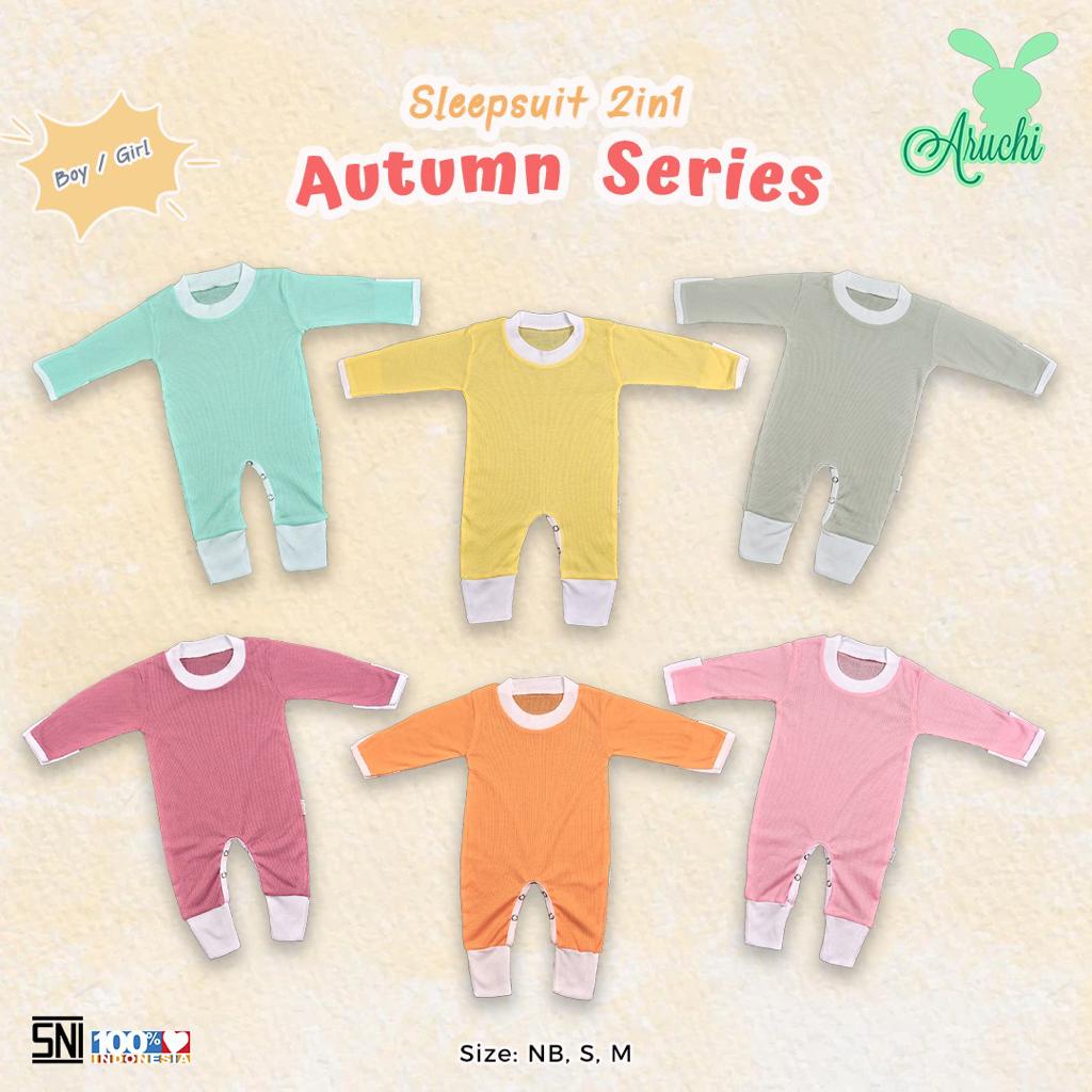 Aruchi Baby Sleepsuit Polos 2in1 Buka Kaki - Jumpsuit Bayi/Jumper bayi