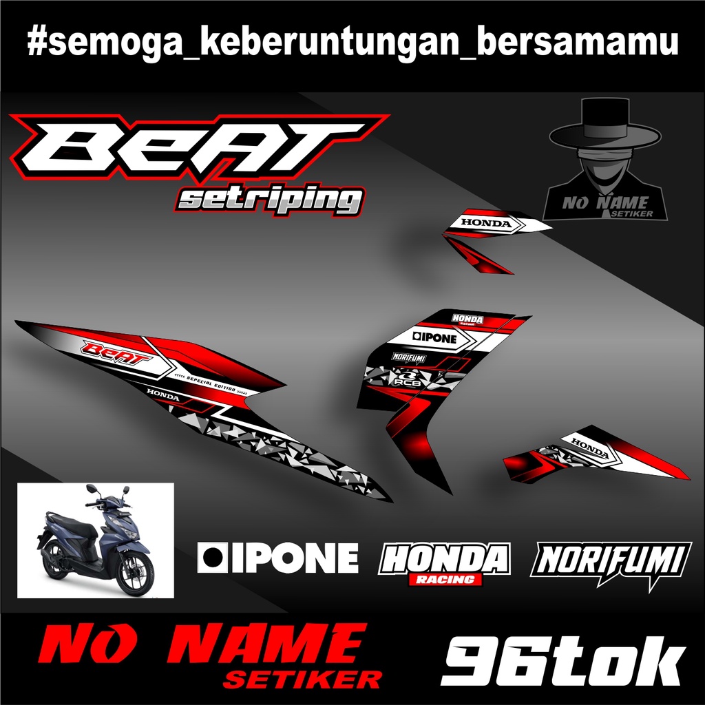 Striping BEAT NEW ESP ISS CBS DELUXE 2020-2021 (96tok) Motif Moto Gp ecstar - Sticker Lis Variasi New Beat Esp Beat Street 2020 - 2021