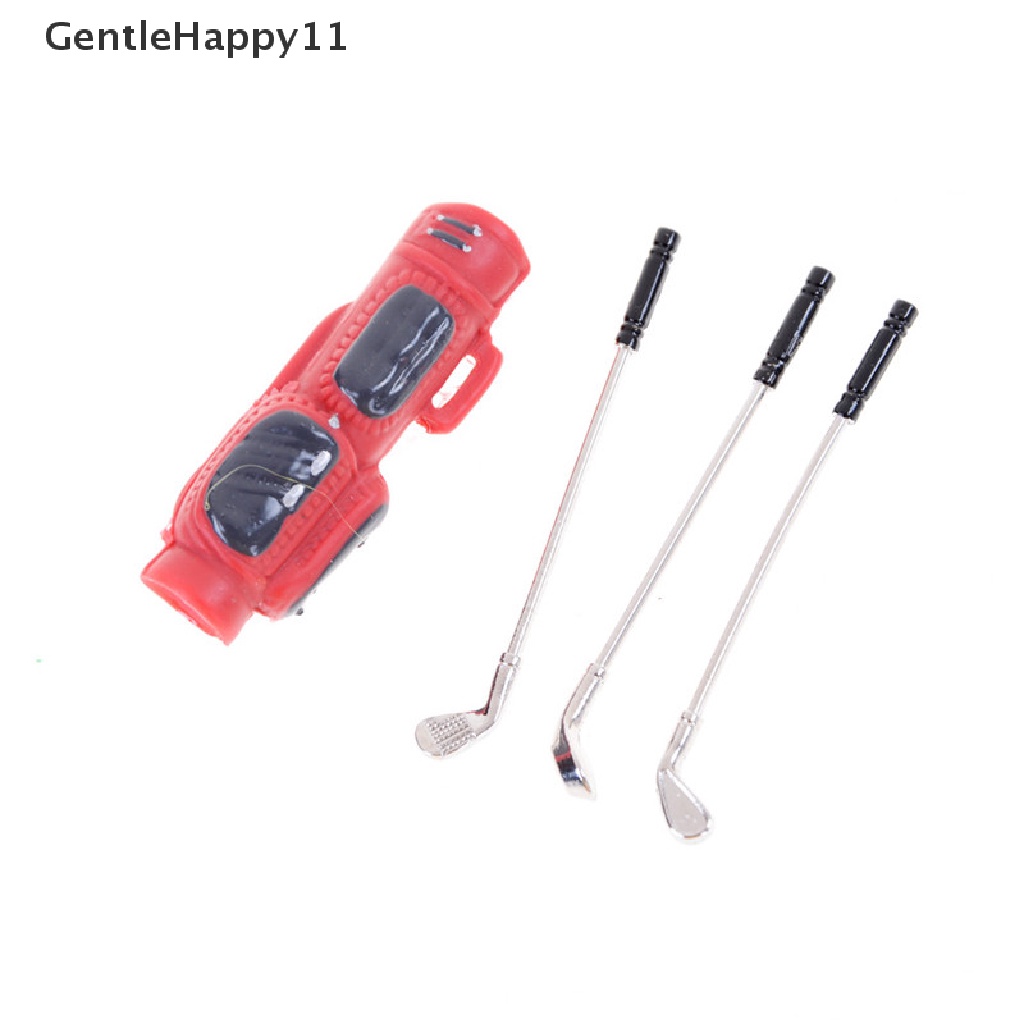 Gentlehappy 1Set 1: 12rumah Boneka Miniatur Golf Aksesori Olahraga Mainan Dekorasi Rumah Hadiah id