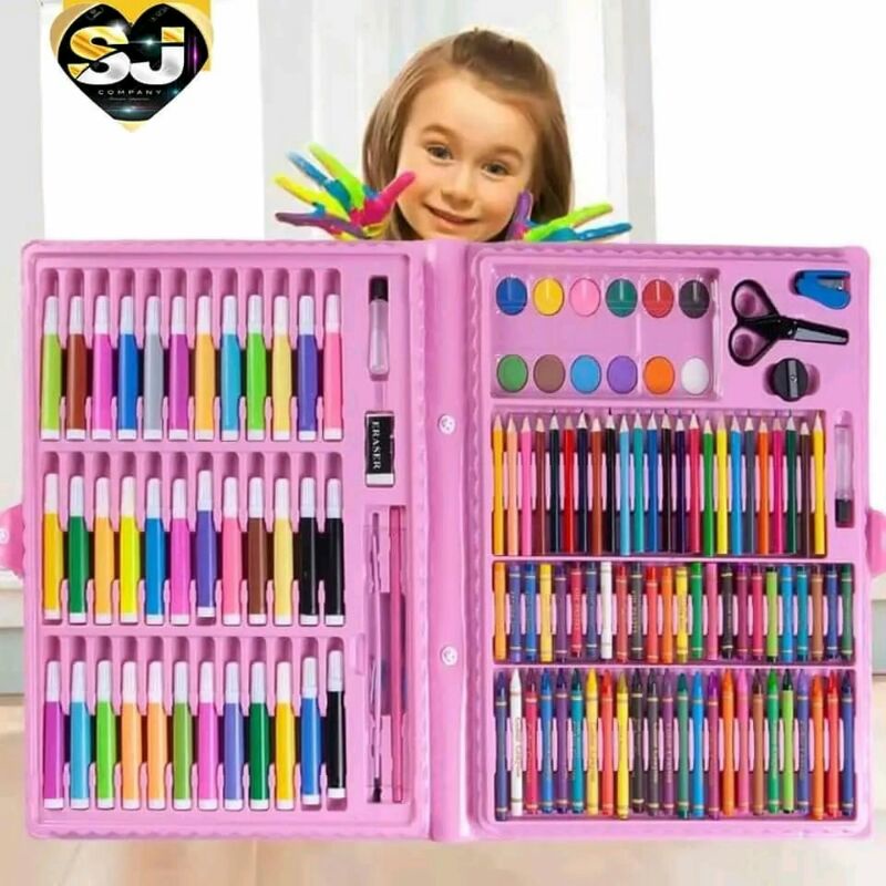 

Krayon jumbo set 150pcs warna lengkap praktis/perlengkapan alat sekolah anak untuk mewarnai set pensil spidol warna crayon lilin pastel minyak cat air free sikat palet stapler gunting rautan lem kuas penghapus isi 150 pcs serbaguna murah