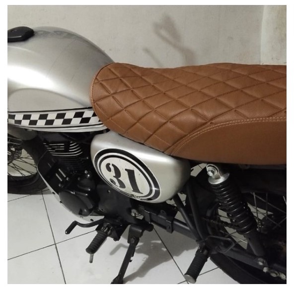 Bungkus Jok W175 pres WAJIT/ Kulit Jok Motor KAWASAKI W 175 Model WAJIT