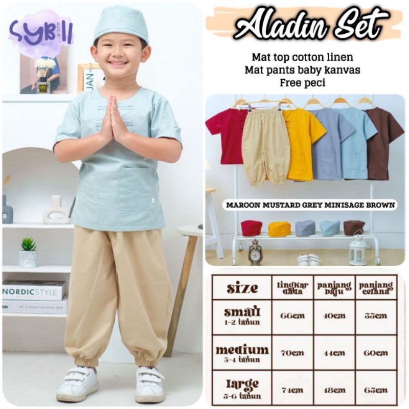 ALADIN SET / SETELAN KOKO ANAK MURAH SYBIL / SARKOCI / LINEN ANAK