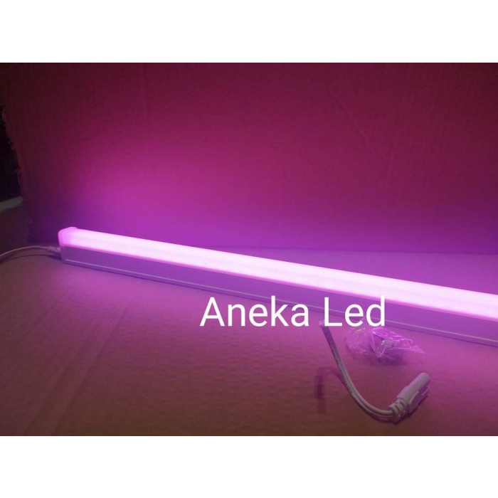SALE Lampu tl t5 led 30cm cahaya pink / blue ice - pink