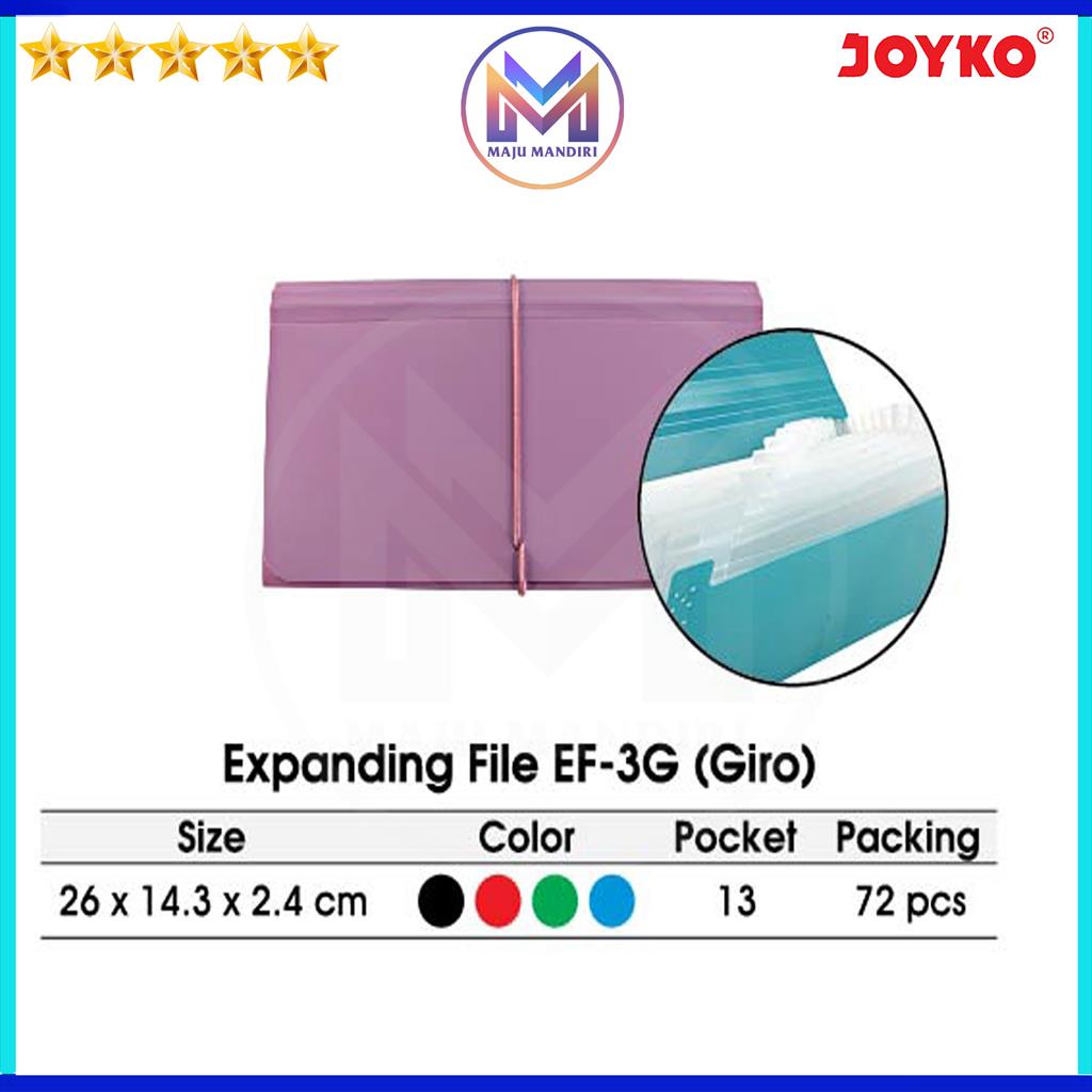 

Map Plastik Joyko Expanding File Giro - Cek -Surat / Dompet Organizer Folder Bill - Cheque - Bon - Nota