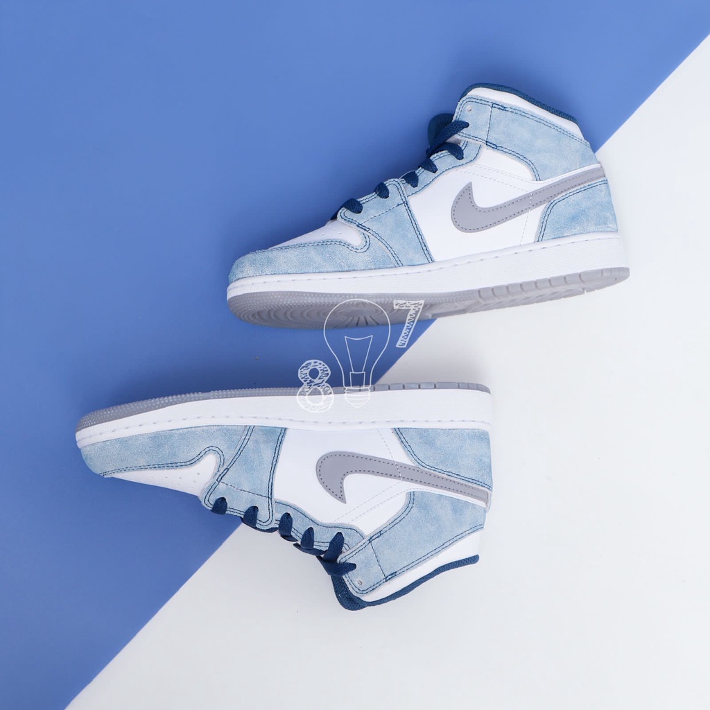 Air Jordan 1 Mid French Blue GS Women