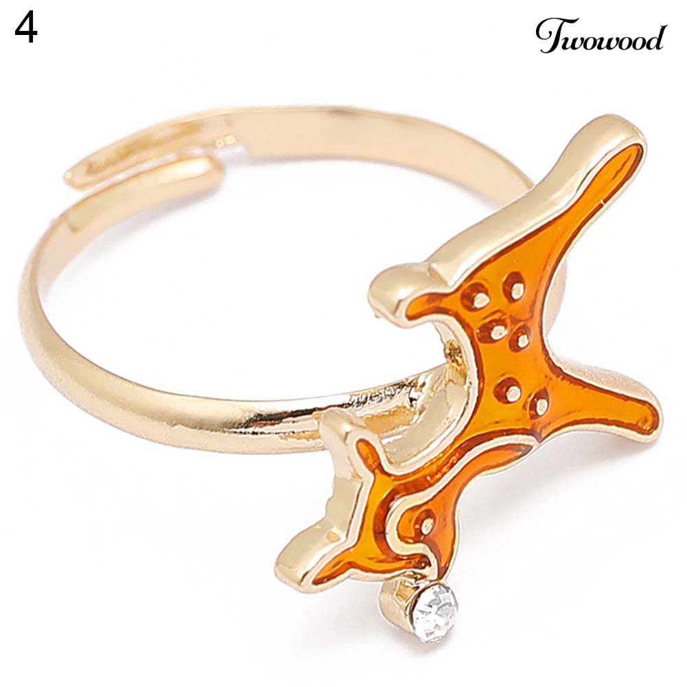 Cincin Desain Kartun Snowman Elk Pohon Natal Snowflake Bahan Alloy Untuk Anak