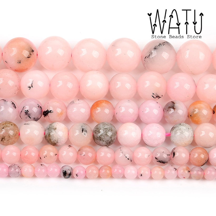 Manik Batu Alam Pink Opal Natural Bahan Gelang Batu Alam