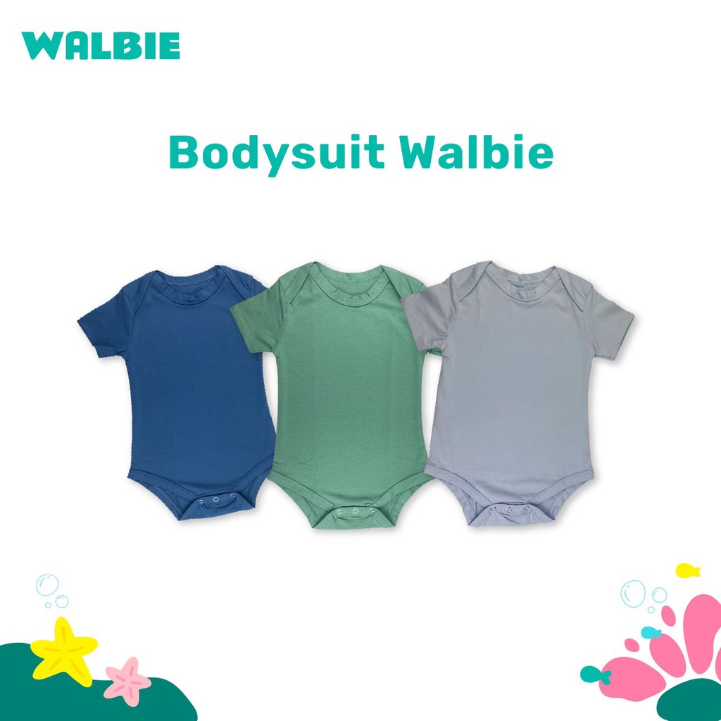 Unisex Walbie Jumper Baju Bayi 003 (BISA TUKAR SIZE) Suit Romper Jumper Baju Tidur Bayi Bayi New Born Piyama Bayi Jumpsuit Lengan Pendek Lembut Warna Polos pesaing libby uniqlo mooi velvet littlepalmerhaus kids