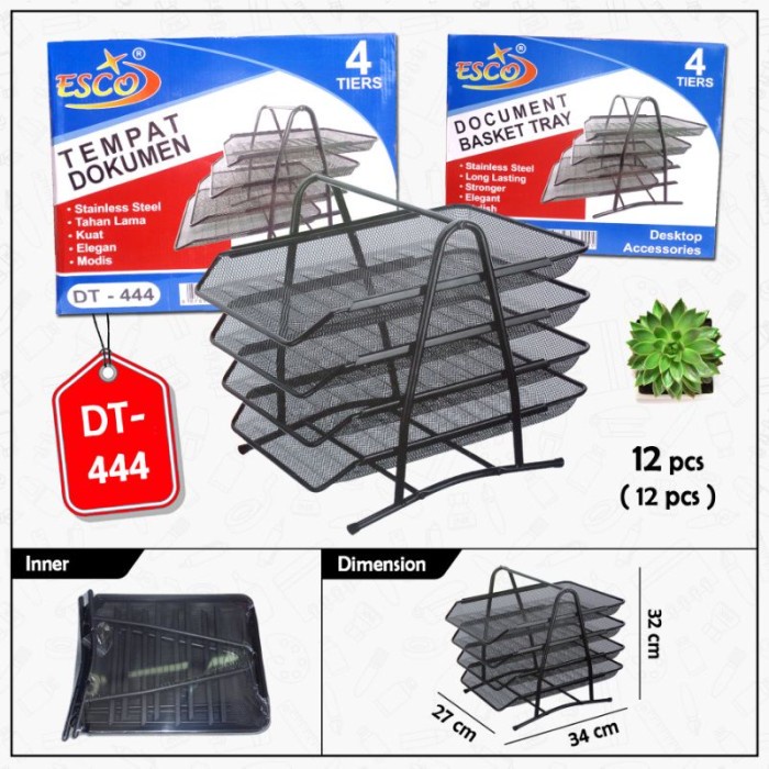 

Rak Document Tray 4 Tingkat Document Organizer Rak Kertas File