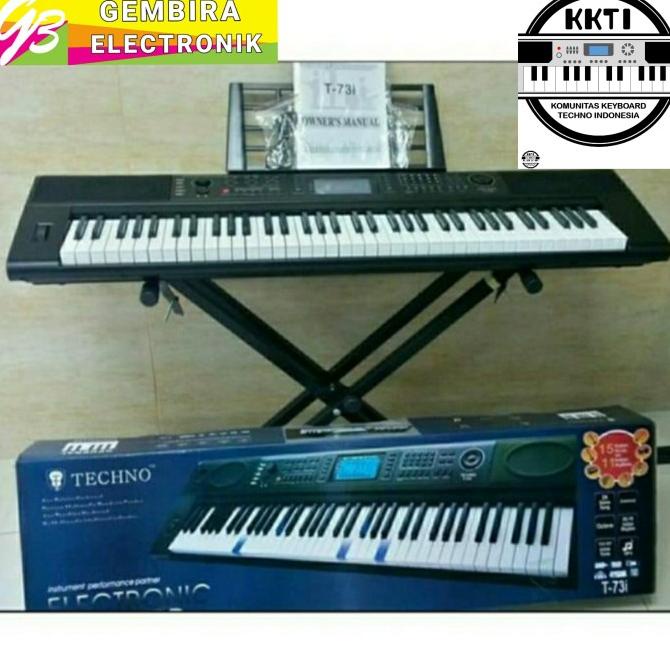 PROMO paket Keyboard Techno T73i stand double organ piano Original Techno